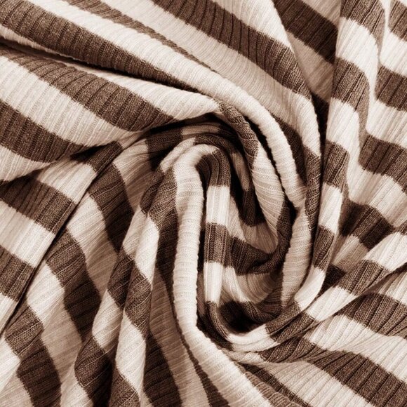 Casual Women's Striped Minimalist Long Sleeve Top & Tie Front pants set - Picture 6 of 6